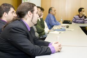 Empresarios y emprendedores reunidos en el Desayuno de innovaci�n, CEEI Castell�n.