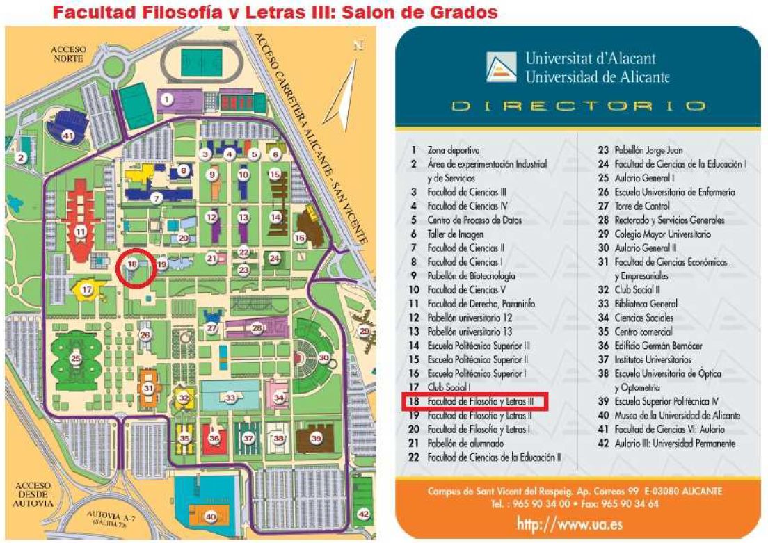 Plano Universidad Alicante