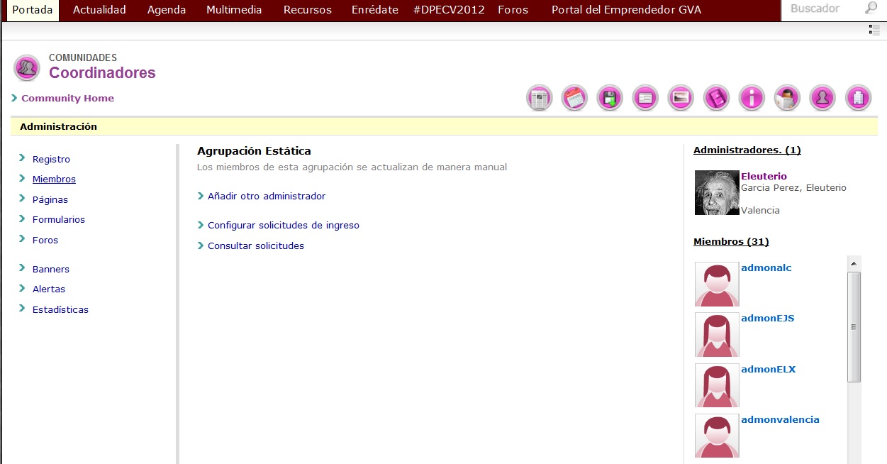 11.2. Comunidad administración