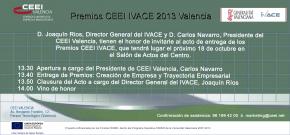Invitaci�n Entrega Premios CEEI IVACE 2013 Valencia