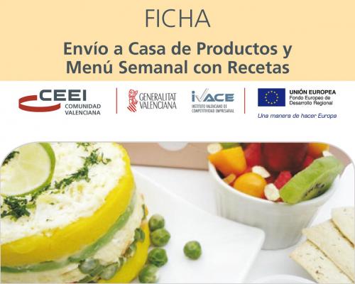 Envo a casa de productos y men semanal con recetas