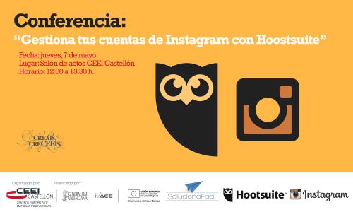 Conferencia Gestiona tus cuentas de Instagram con Hootsuite con David Martinez Calduch, de Soluciona