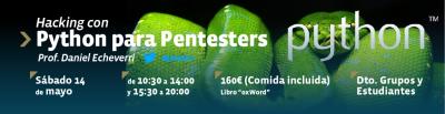 Curso Hacking con Python para Pentesters - 14 de Mayo 2016 - TAES Formación