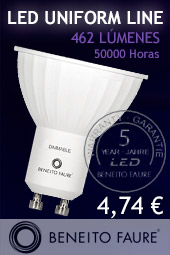 Bombilla led GU10 120º abertura Uniform-line 4000k 6w