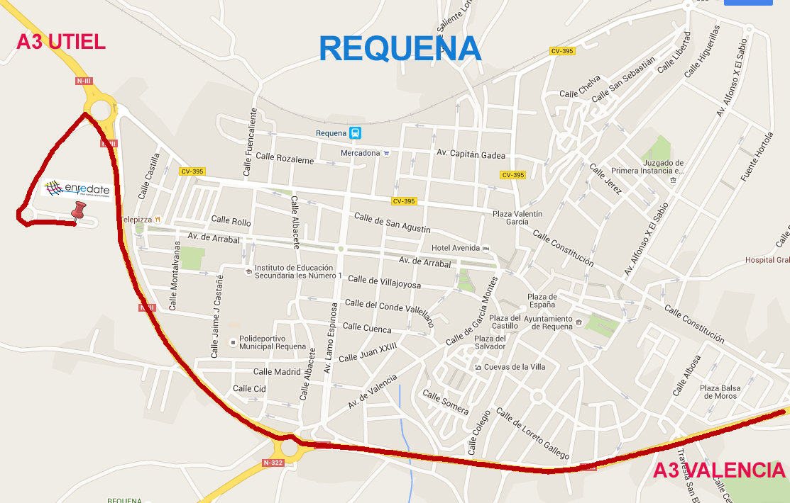 Cómo llegar Enrédate Requena