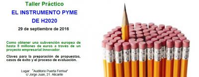 Programa Taller "El Instrumento Pyme de H2020"