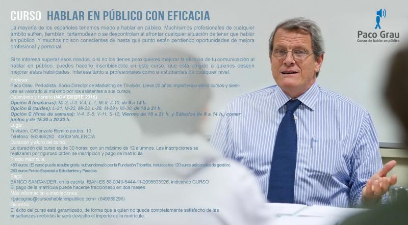 En noviembre, nuevos Cursos intesivos para aprender a hablar en público