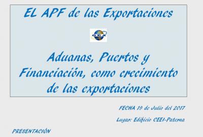 Jornada "El APF de las Exportaciones. Aduanas, Puertos y Financiaci�n"