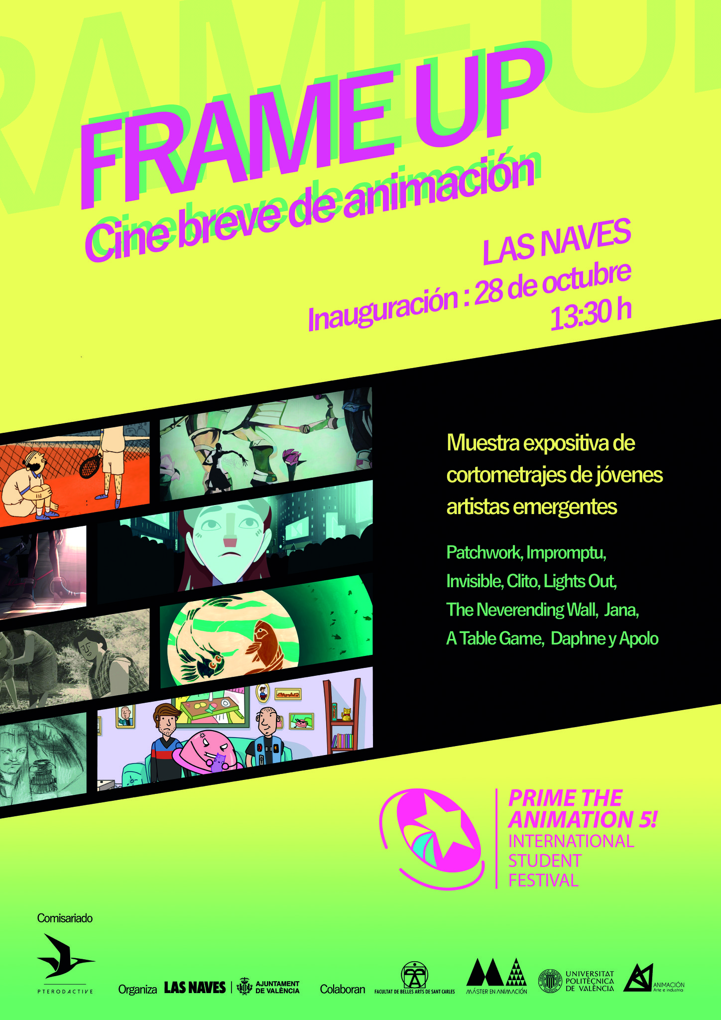 Exposición FrameUp - Prime The Animtion 5! Festival Internacional de Estudiantes