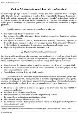 Metodología de desarrollo local