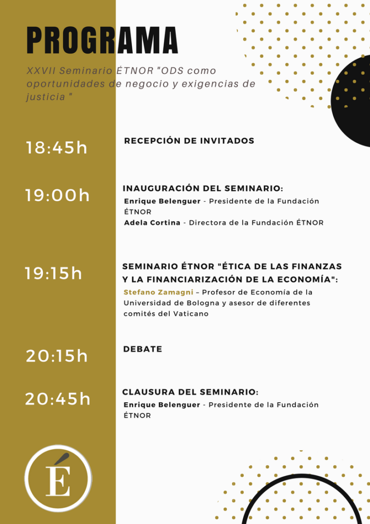 Stefano Zamagni analiza la �tica de las Finanzas y la financiarizaci�n de la econom�a