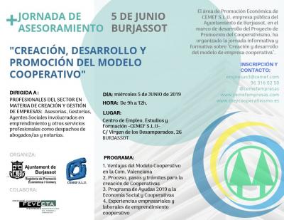 JORNADA DE ASESORAMIENTO "Creaci�n, desarrollo y promoci�n del modelo cooperativo" Dirigido a Profesionales