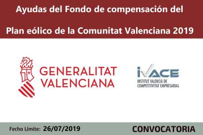 Ayudas en el marco del Fondo de compensacin del Plan elico de la Comunitat Valenciana 2019