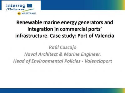 Oportunidades de integracin de Energias Renovables Marinas en infraestructuras portuarias.