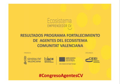 Resultados del Programa de Fortalecimiento de Agentes Ecosistema Emprendimiento de la Comunitat Valenciana