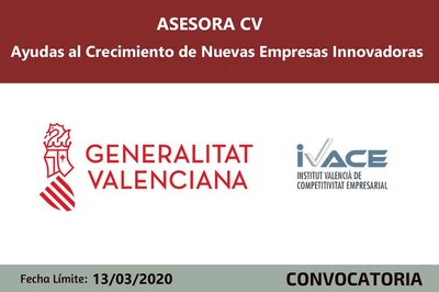 ASESORA CV - Ayudas al crecimiento de nuevas empresas innovadoras