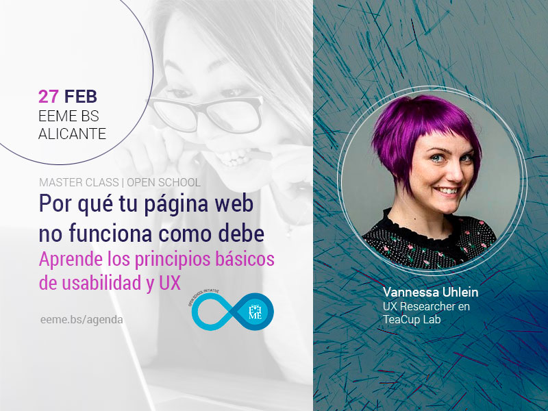 Master Class: Por qué tu página web no funciona como debe. Aprende los principios básicos de usabilidad y UX