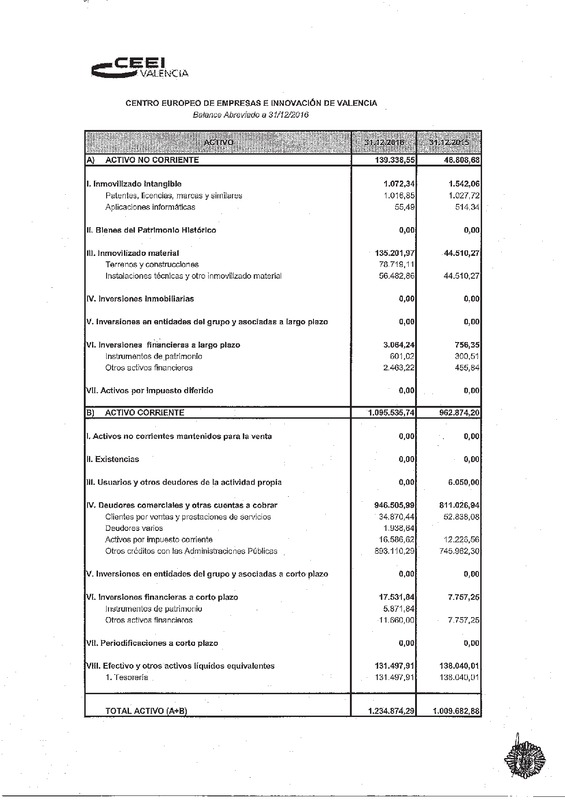 Cuentas Anuales CEEI VLC 2016