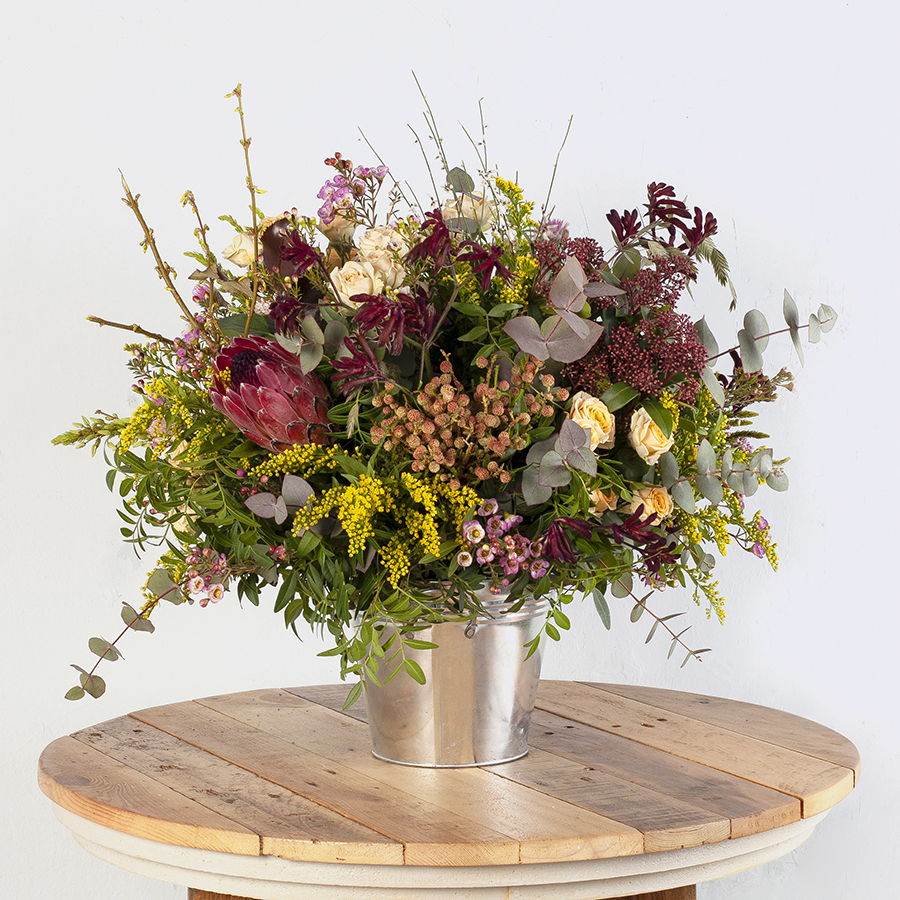 Taller de flores en recipiente