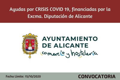 Ayudas por CRISIS COVID 19, financiadas por la Excma. Diputacin de Alicante