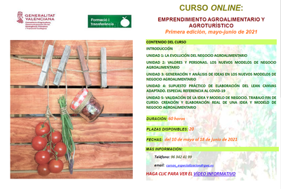 Cartel curso emprendimiento online