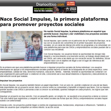 Nace Social Impulse, la primera plataforma para promover proyectos sociales