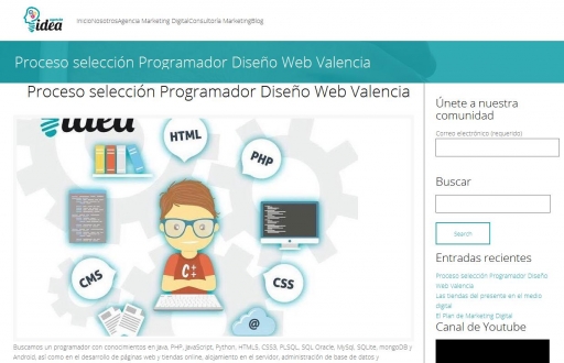 Proceso seleccin Programador Diseo Pginas Web Valencia | Agencia Marketing digital