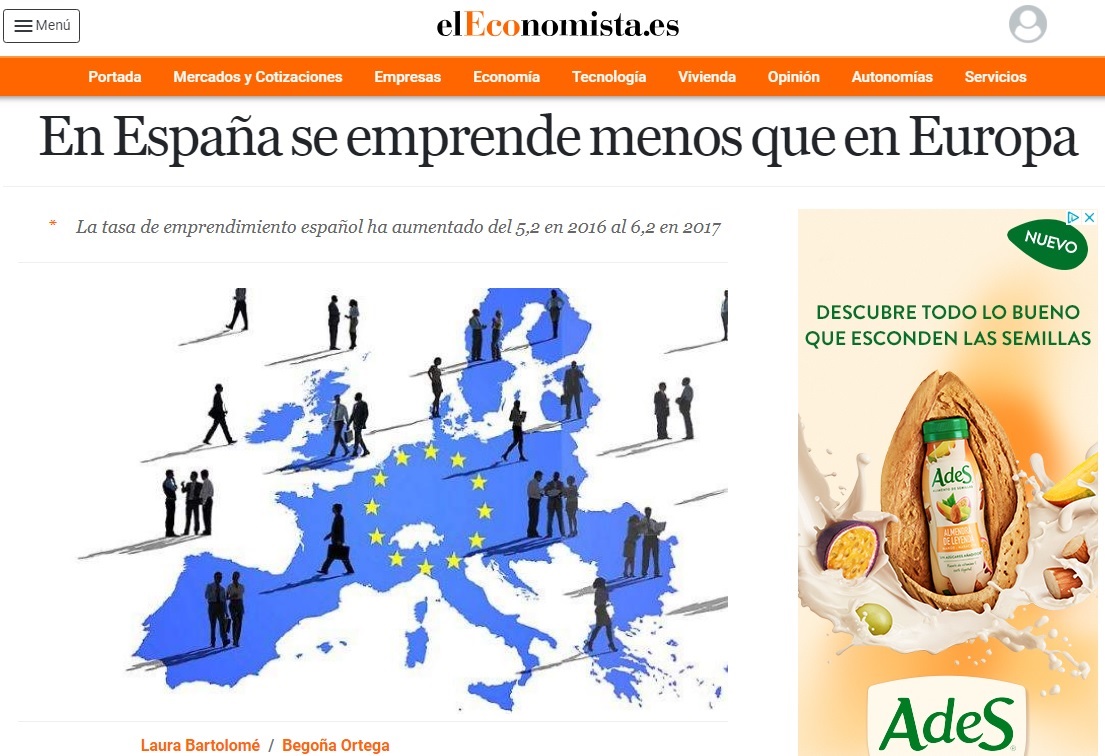 En España se emprende menos que en Europa