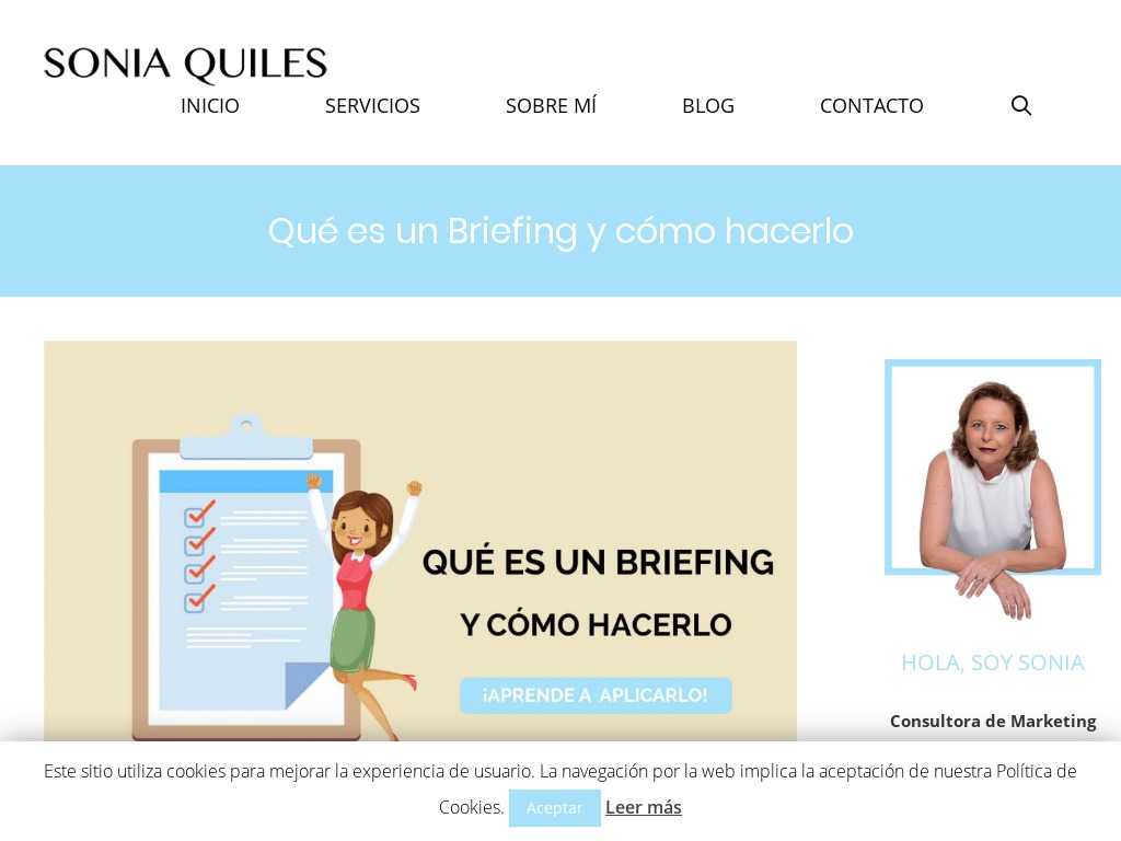 Briefing: qu es, tipos y como hacerlo paso a paso | Sonia Quiles