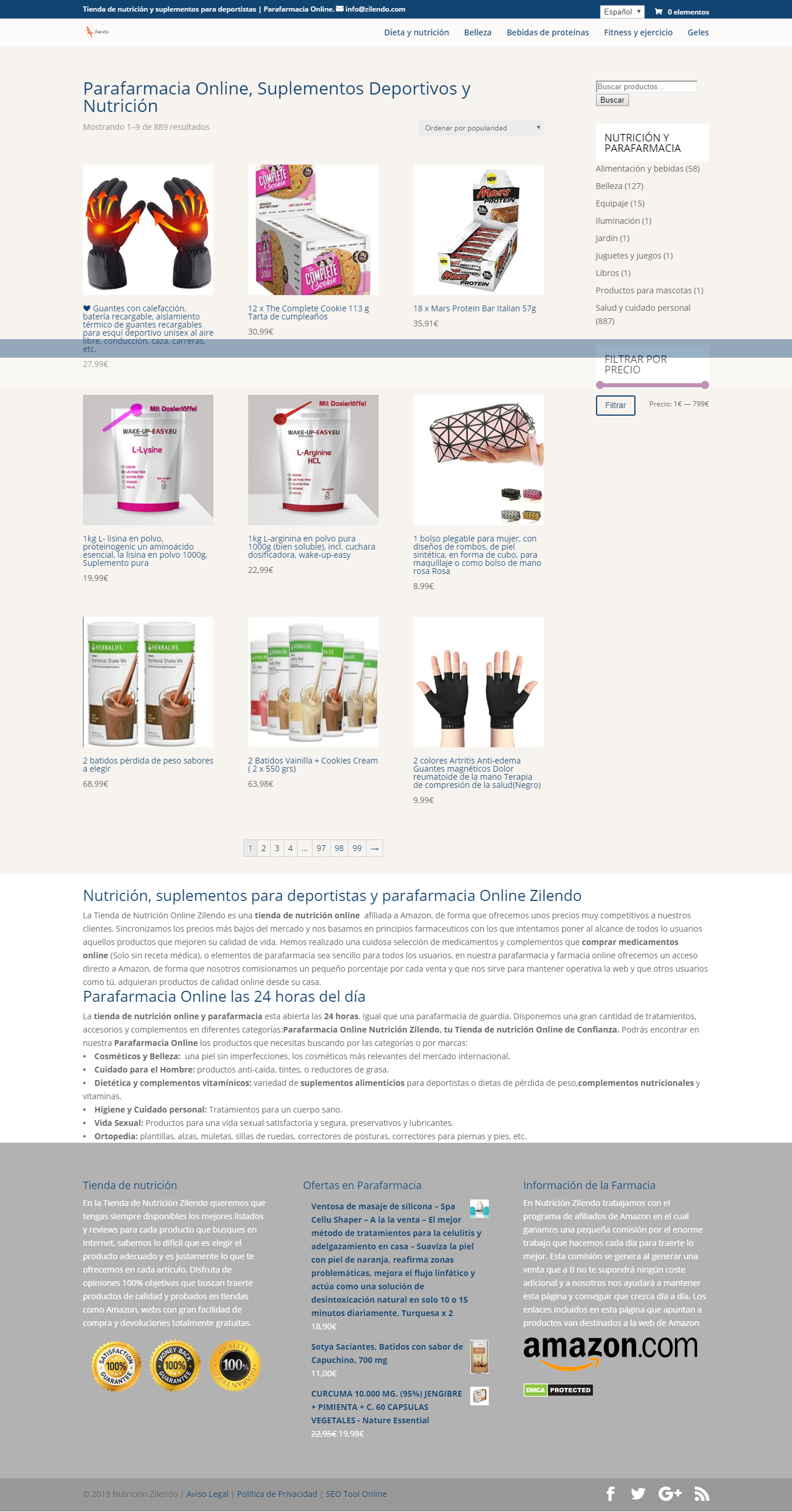 Tienda de Nutricin y Farmacia Online