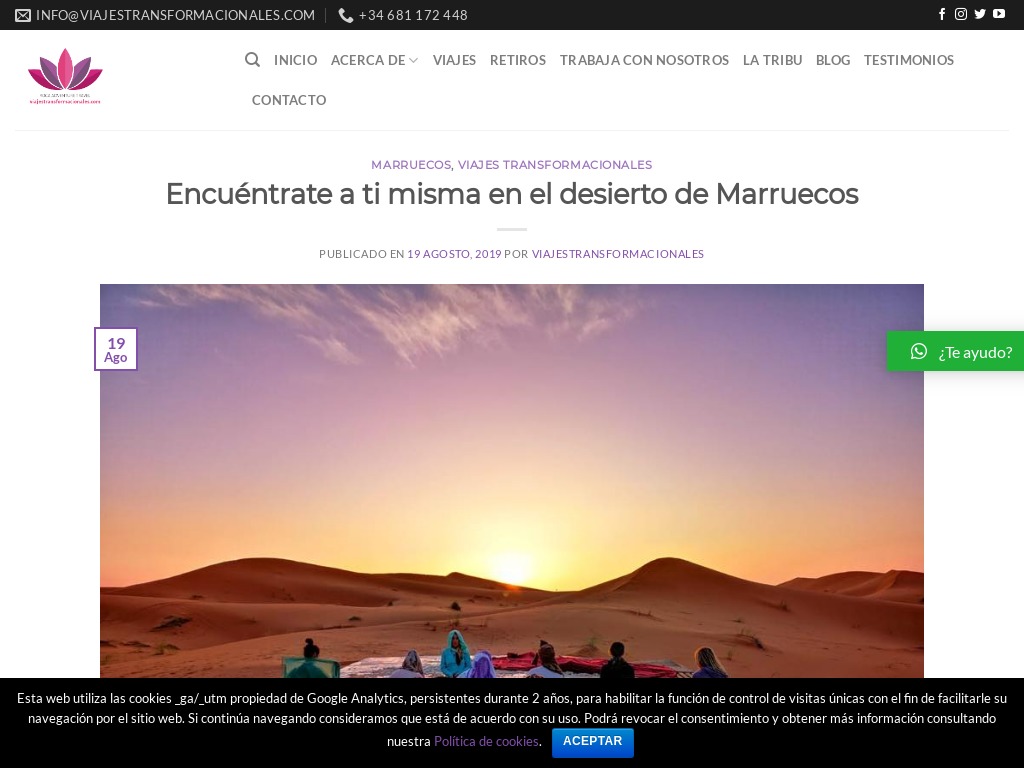 Desierto de Marruecos: encuntrate a ti misma